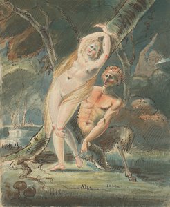 Amymone con un sátiro lascivo, 1770-80 de William Hamilton