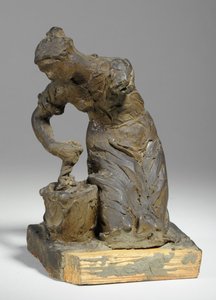 Maqueta para una figura de una lavandera