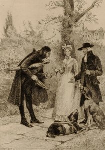Sin título (pareja conociendo a un hombre) de William Harry Warren Bicknell