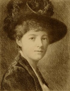 Sin título (mujer con sombrero de plumas)