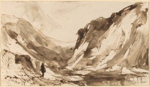 Valle profundo en paisaje montañoso de William Hart