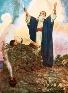 Abraham ofreciendo a Isaac de William Hatherell