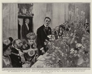 El Sr. Chamberlain en la Ciudad, respondiendo al Alcalde en el Almuerzo en la Mansion House de William Hatherell