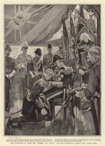 La investidura a bordo del Victoria y Albert, el rey decorando al almirante Lord Walter Kerr de William Hatherell