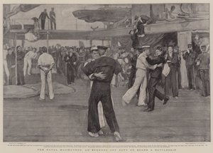 Las maniobras navales, una tarde de descanso a bordo de un acorazado de William Hatherell
