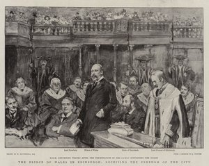 El Príncipe de Gales en Edimburgo, recibiendo la Libertad de la Ciudad de William Hatherell