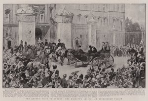 La visita de la Reina a Londres, la llegada de Su Majestad al Palacio de Buckingham de William Hatherell
