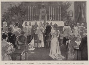 La Boda Real en Viena, la Ceremonia en la Capilla del Hofburg de William Hatherell