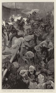 ¡Los turcos están sobre nosotros! la estampida griega hacia Larissa de William Hatherell