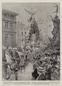 El Tricentenario de Vandyck en Amberes, el Carro de Vandyck en la Gran Procesión de William Hatherell
