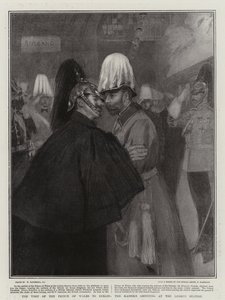 La visita del Príncipe de Gales a Berlín, el saludo del Kaiser en la estación de Lehrte