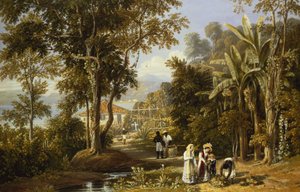 Escena de Jardín en la Orilla de Braganza, Río de Janeiro, 1827