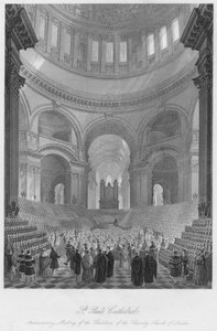 Catedral de San Pablo. Reunión Aniversario de los Niños de las Escuelas de Caridad de Londres, c1841