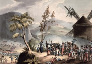 Batalla de Roleia, 17 de agosto de 1808, grabado por Thomas Sutherland (aguafuerte) de William Heath