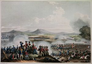Batalla de Talavera, 28 de julio de 1809, grabado por Thomas Sutherland (n. c.1785) de William Heath