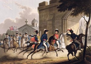 Entrada de Lord Wellington en Salamanca al frente de un Regimiento de Húsares, 20 de mayo de 1813, de 