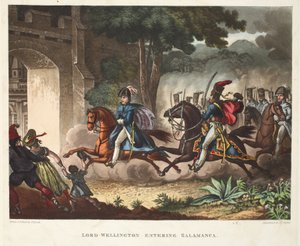 Lord Wellington entrando en Salamanca de William Heath