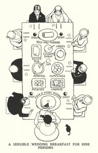 Un desayuno de boda sensato para nueve personas de William Heath Robinson
