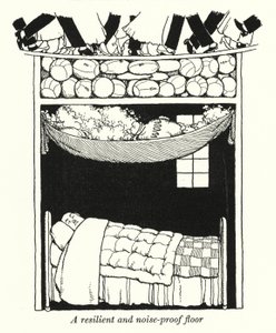 Un suelo resistente y a prueba de ruido de William Heath Robinson