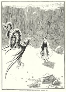 Una gran serpiente alada viniendo hacia mí