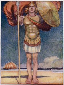 Aquiles, el más veloz y valiente de todos los héroes griegos de William Heath Robinson