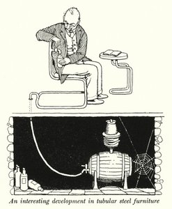 Un desarrollo interesante en muebles de acero tubular de William Heath Robinson