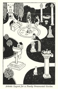 Diseño artístico para un jardín puramente ornamental