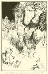 Atiende, dijo la Reina, a este dulce caballero de William Heath Robinson