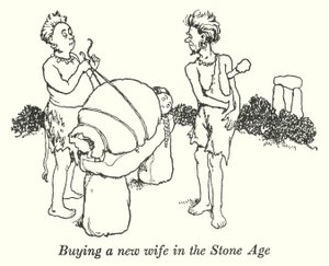 Comprando una nueva esposa en la Edad de Piedra de William Heath Robinson