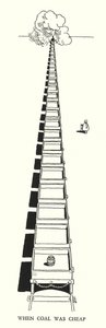 Ilustración para Railway Ribaldry de W Heath Robinson de William Heath Robinson