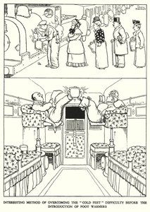 Ilustración para Railway Ribaldry de W Heath Robinson