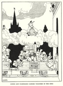 Ilustración para Railway Ribaldry de W Heath Robinson