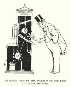 Ilustración para Railway Ribaldry de W Heath Robinson de William Heath Robinson