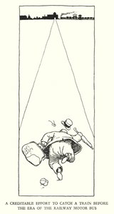 Ilustración para Railway Ribaldry de W Heath Robinson de William Heath Robinson
