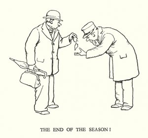Ilustración para Railway Ribaldry de W Heath Robinson