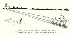 Ilustración para Railway Ribaldry de W Heath Robinson de William Heath Robinson