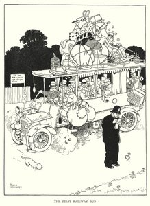 Ilustración para Railway Ribaldry de W Heath Robinson