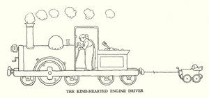 Ilustración para Railway Ribaldry de W Heath Robinson de William Heath Robinson