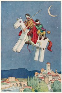 Ilustración para Las Aventuras de Don Quijote de William Heath Robinson