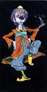 Hombre riendo con traje turco