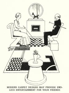 Los diseños de alfombras modernas pueden proporcionar entretenimiento interminable para tus amigos de William Heath Robinson