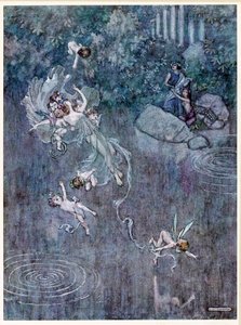 Oberón: y haz que con la bella Aegle rompa su fe, de Sueño de una noche de verano de William Heath Robinson