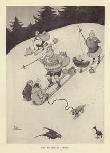 De picnic en la nieve de William Heath Robinson