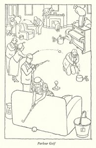 Golf en el Salón de William Heath Robinson