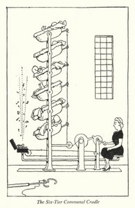 La Cuna Comunal de Seis Niveles de William Heath Robinson