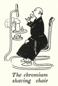 La silla de afeitar de cromo de William Heath Robinson