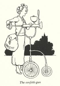 El cañón de confeti de William Heath Robinson