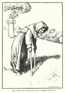 El diablo estaba enfermo, el diablo quería ser monje de William Heath Robinson