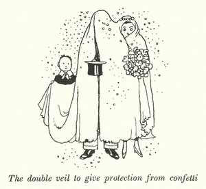 El velo doble para protección contra confeti