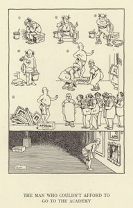 El hombre que no podía permitirse ir a la academia de William Heath Robinson